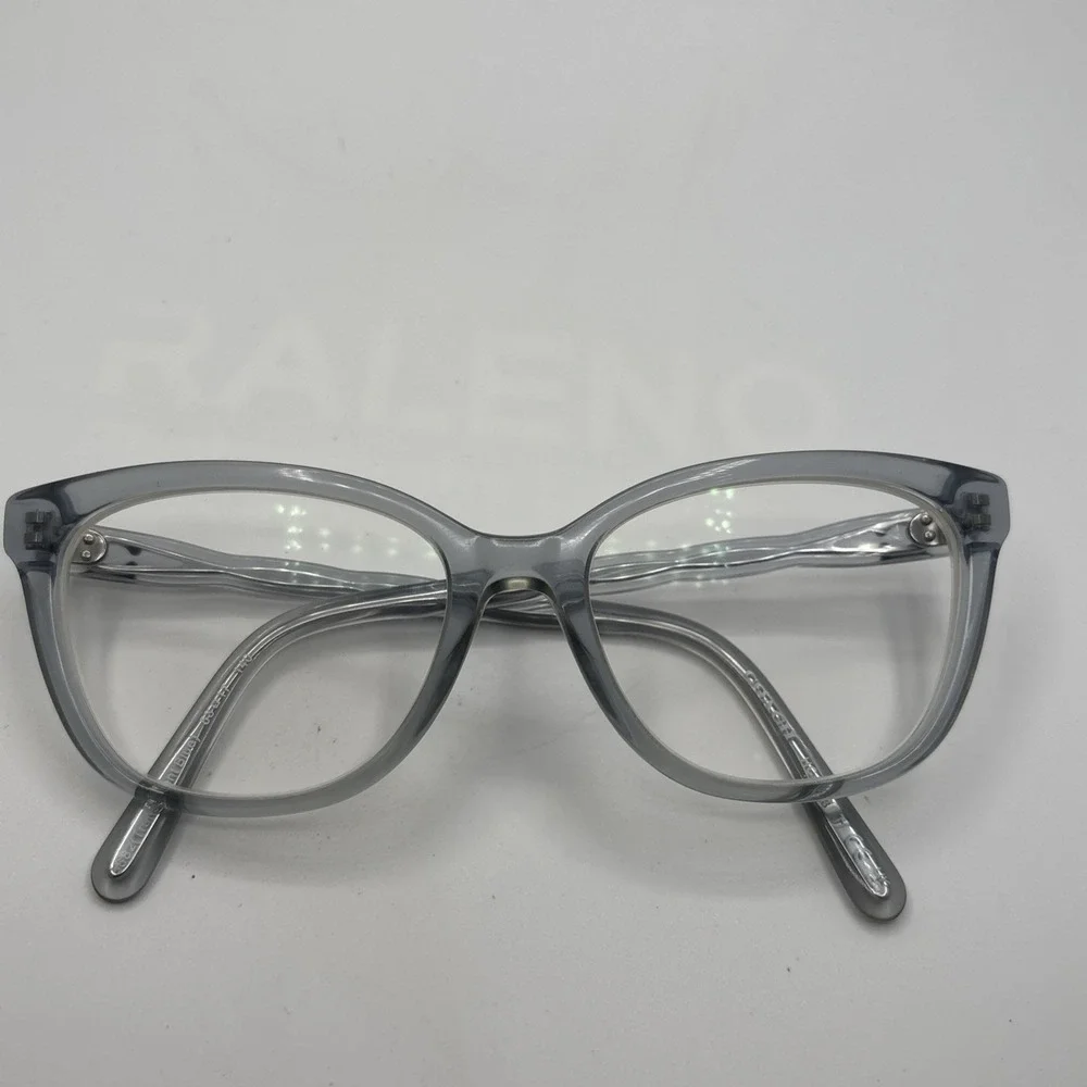 COACH HC 6186 5682 TRANSPARENT BLUE SILVER CLEAR EYEGLASSES 53-17-140 FRAME #603